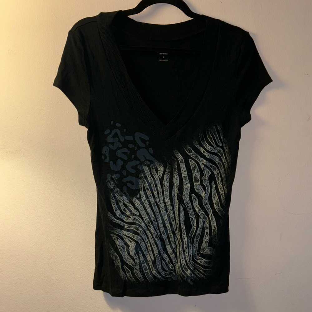 Express Black Knit Top L